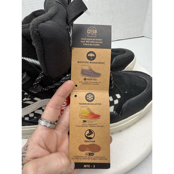 Vans UltraRange EXO Hi GORE-TEX MTE-2 Mens Size 8.5 Black Warped Check Sneakers - Picture 6 of 14